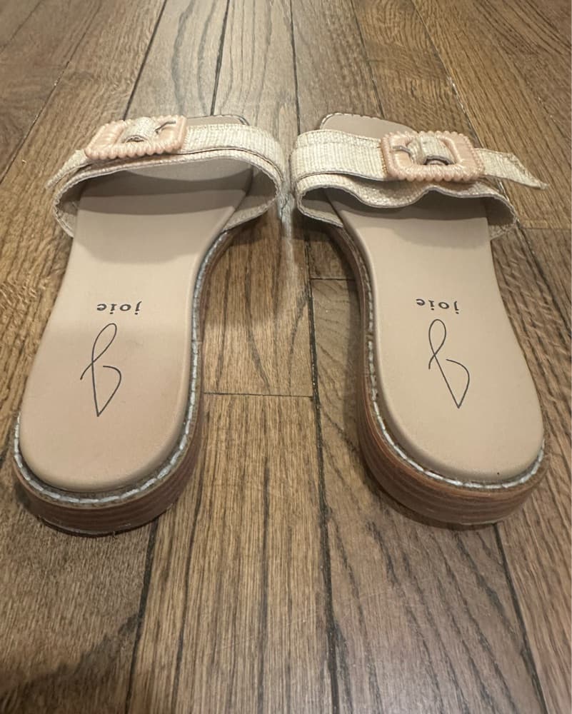 Joie Beige Woven Slide Sandals - Image 2