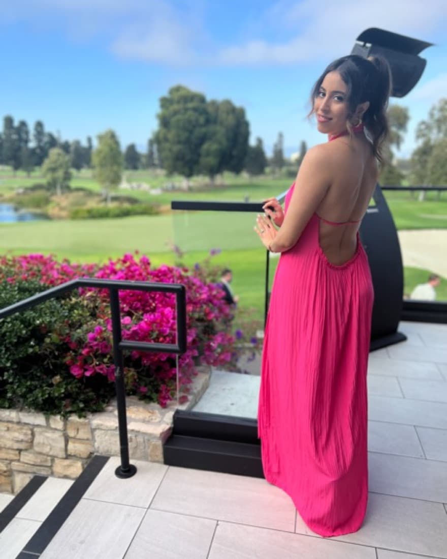 A.L.C Rio Halter Maxi Dress Pink - Image 3