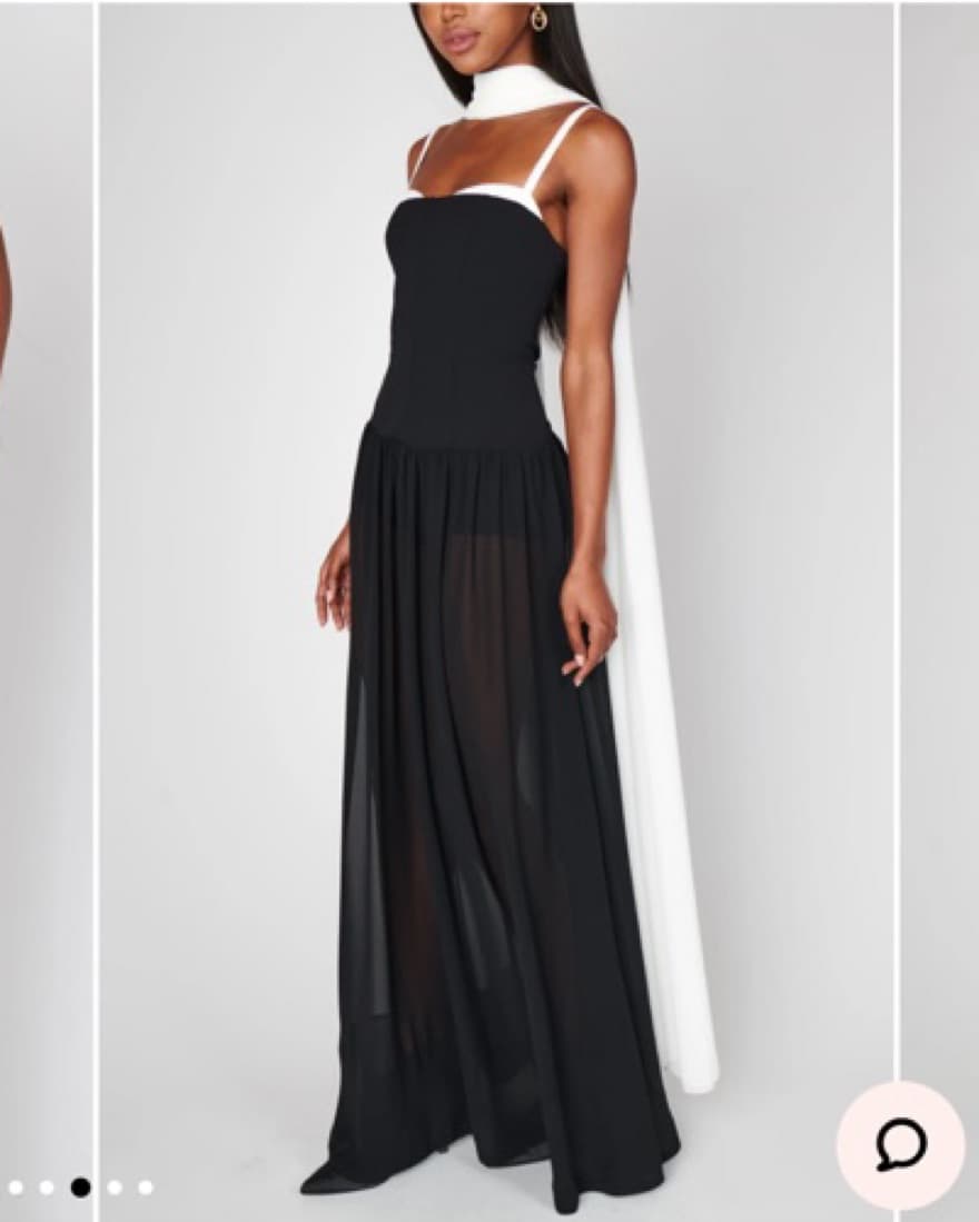 Black Gown White Scarf - Image 1