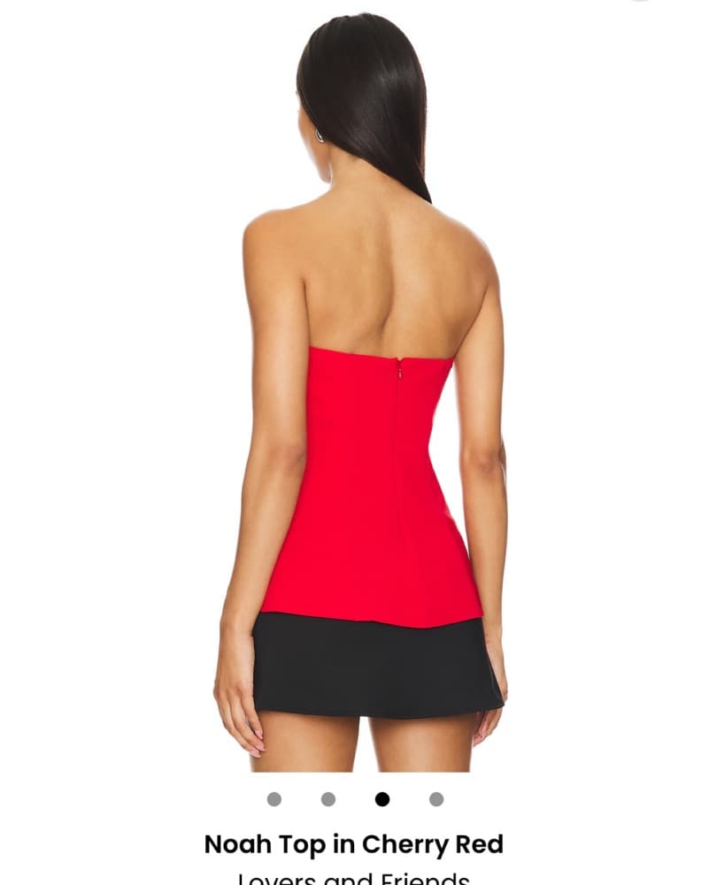 Strapless Red Top - Image 2