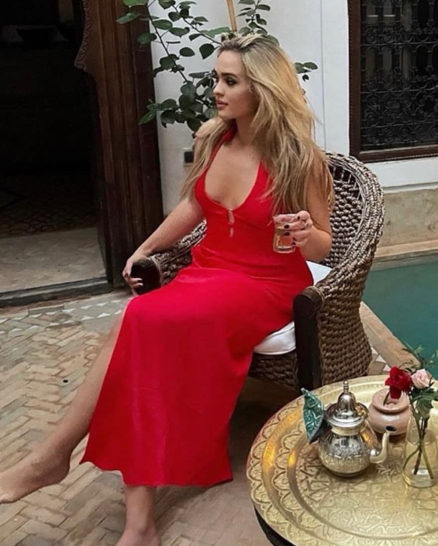 Meshki Red Dress With Cut Out Details - Image 1