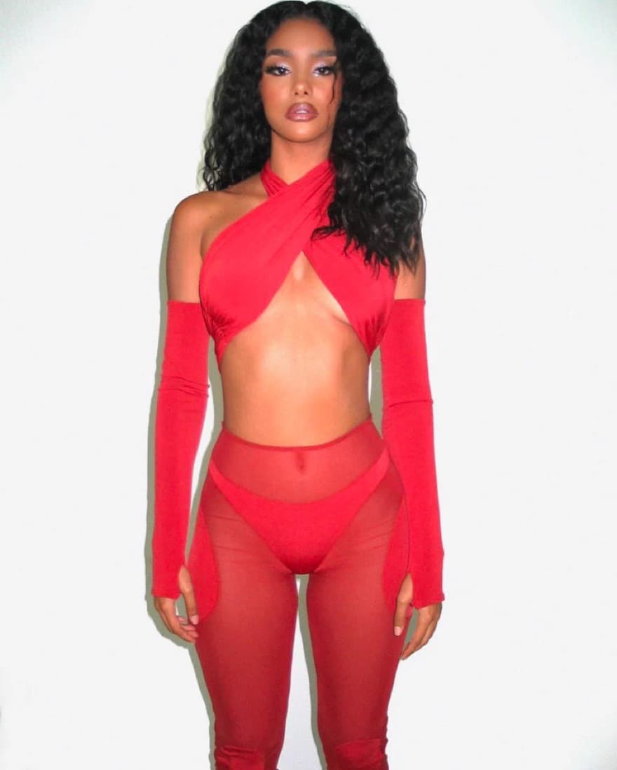 Sweet Talk Mesh Patch Leggings & Top Set - Image 5