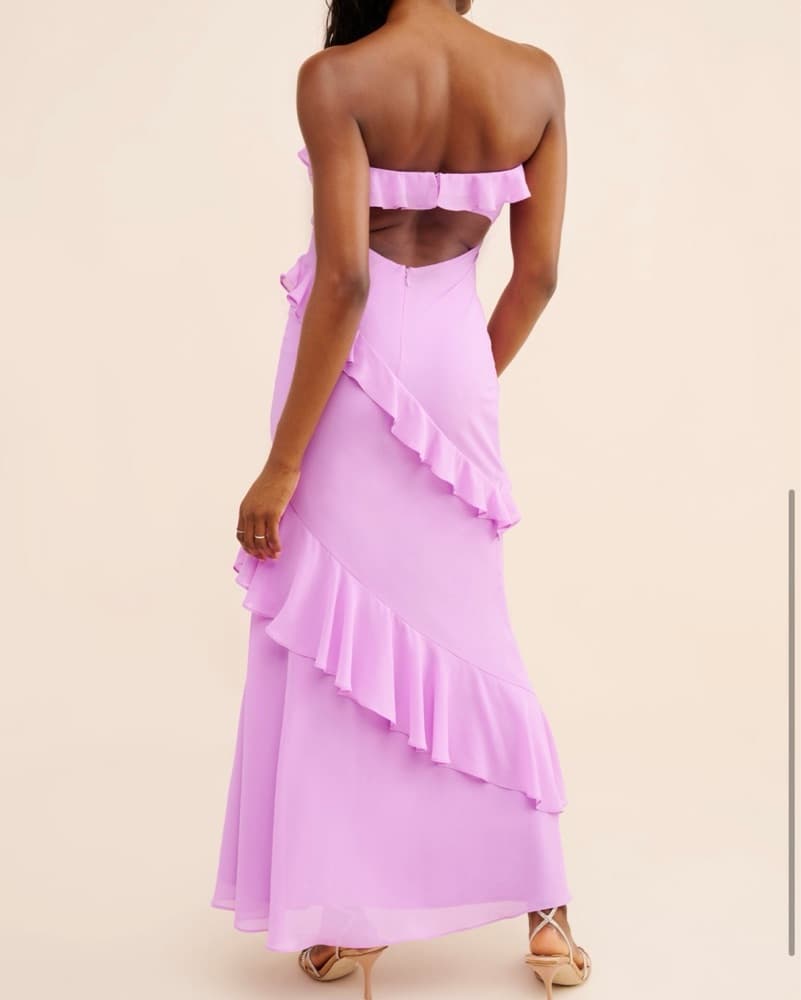 Strapless Ruffle Maxi Dress - Image 3