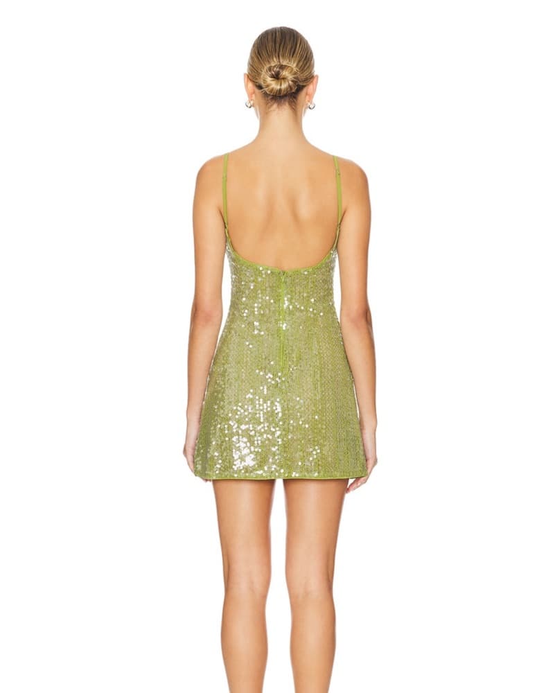 Green sequin revolve mini dress  - Image 4