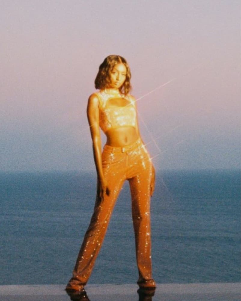 I Am Gia Mariah Orange Sequin Pants - Image 2