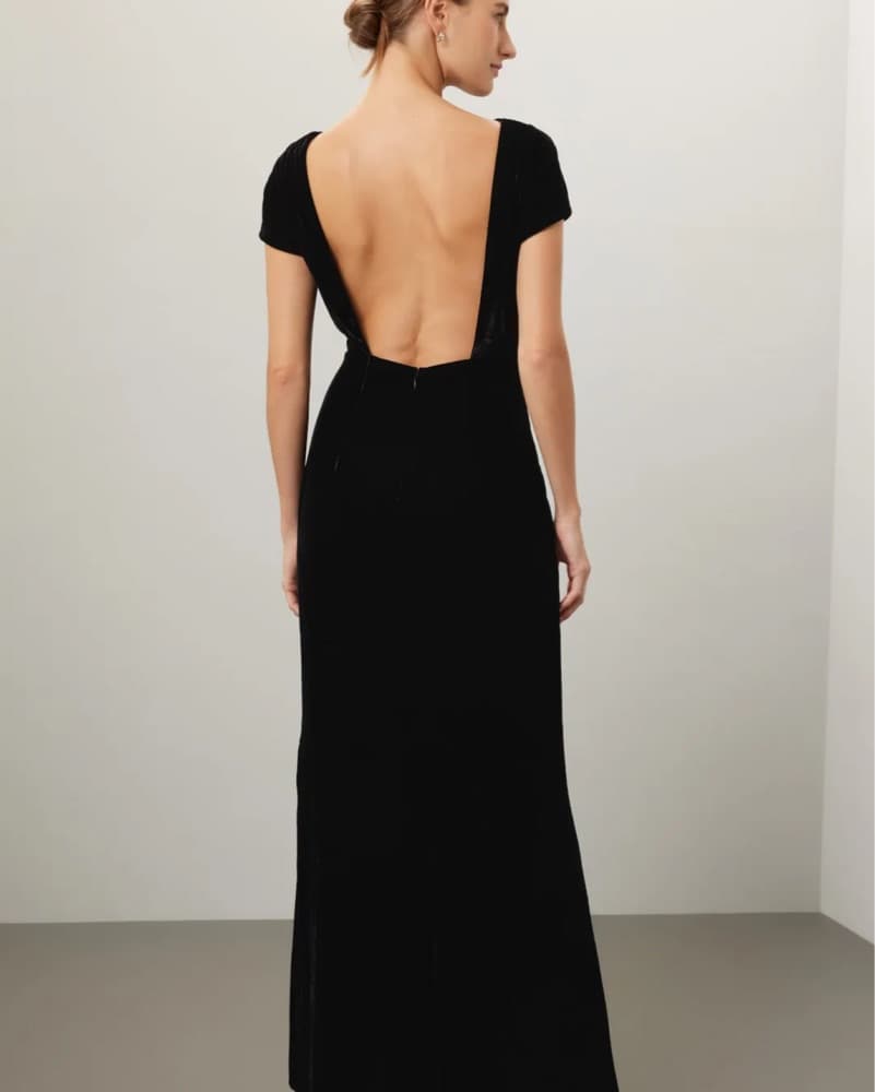 Staud - Emelyn Black Velvet Dress - Image 3