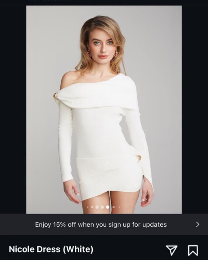 Nana Jacqueline Nicole Dress White XS - Image 1