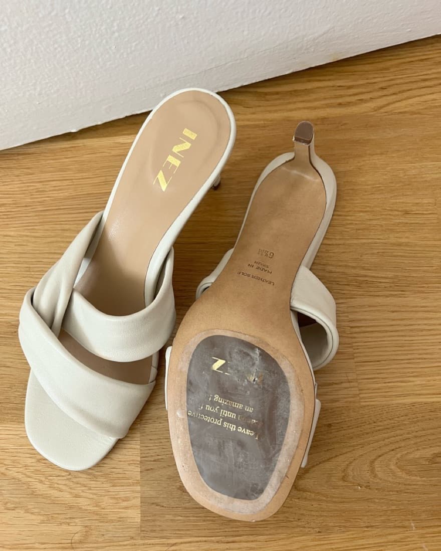Isa Inez Heels In Chalk Nappa - Image 3
