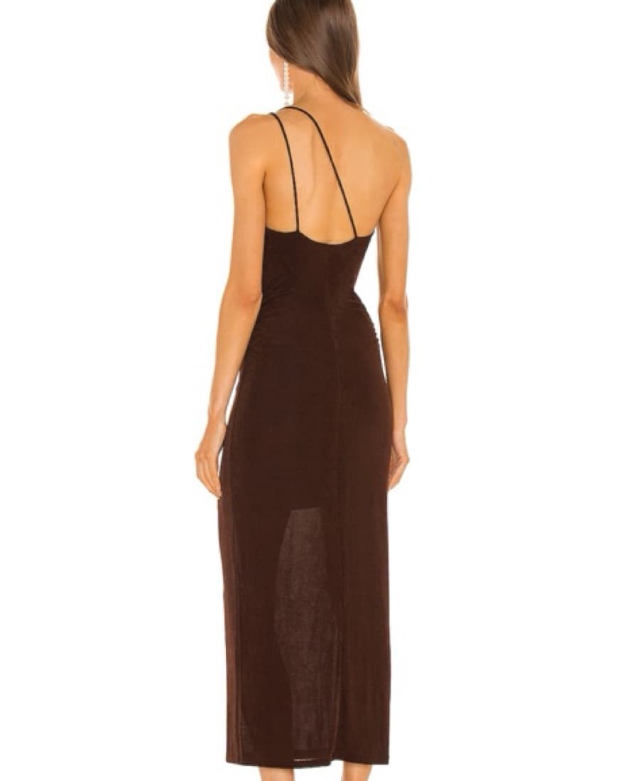 Revolve One Shoulder Brown Dress - Image 2