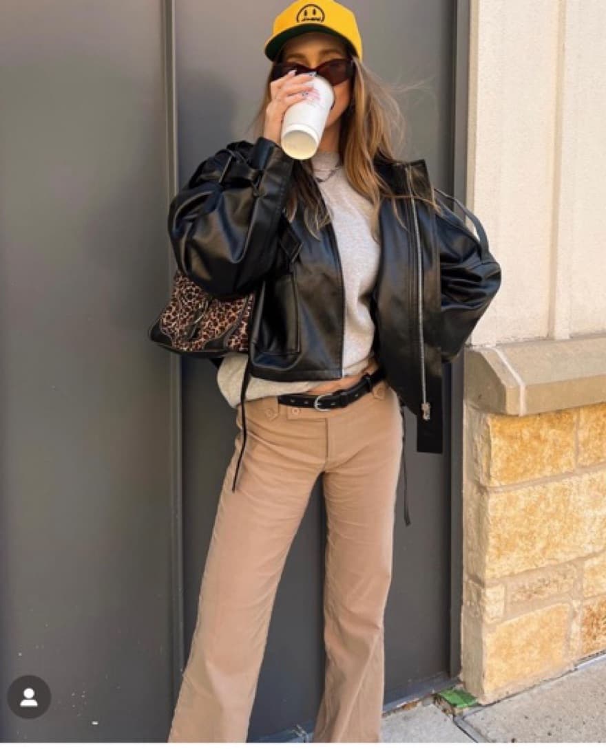 Ruve Shop Oversized Leather Jacket - Image 4