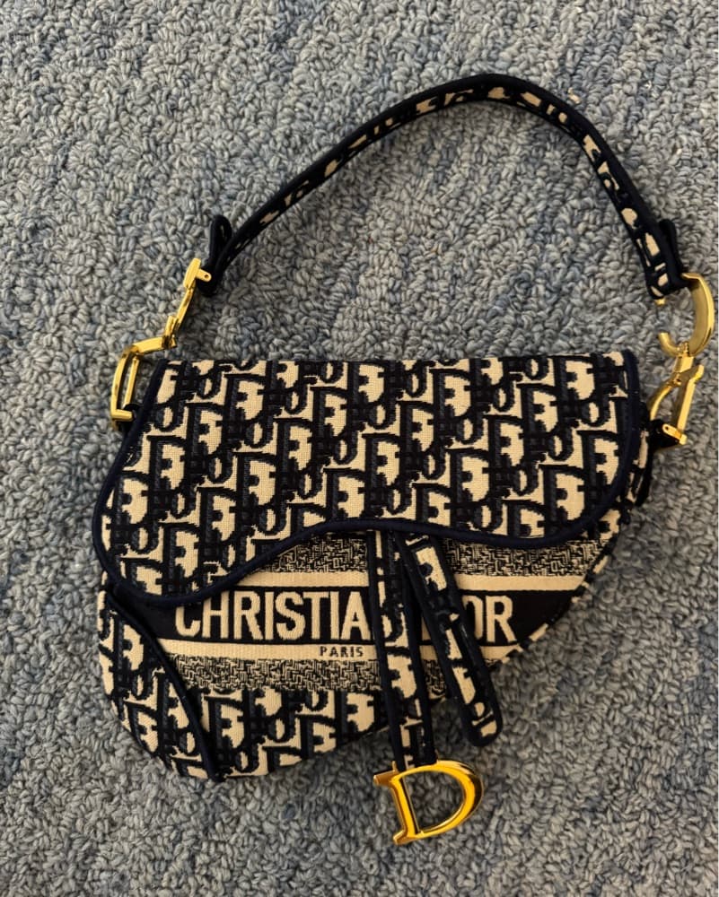 Denim Christian Dior Saddle Bag  - Image 1