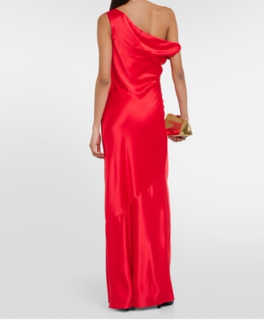 Staud Ashanti One Shoulder Satin Gown - Image 2