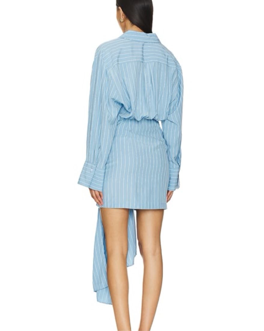 Bardot X Revolve Shirt Dress Blue Stripe - Image 2