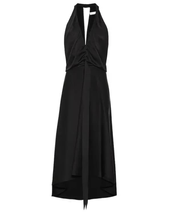 Chloe Ruched V-neck Dress - Image 4