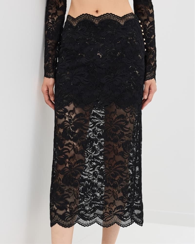 Rabanne - Scalloped Lace Skirt - Image 5