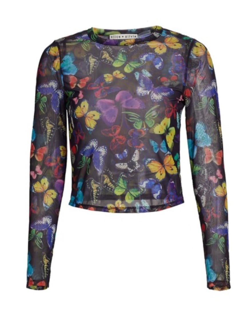 Butterfly Mesh Alice & Olivia Long Sleev - Image 2