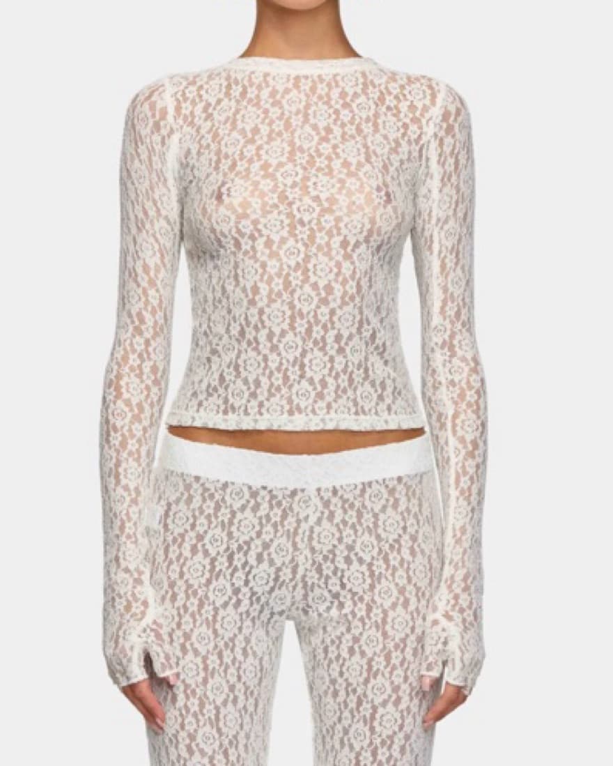 EB Denim Lace Top With Hands  - Image 1