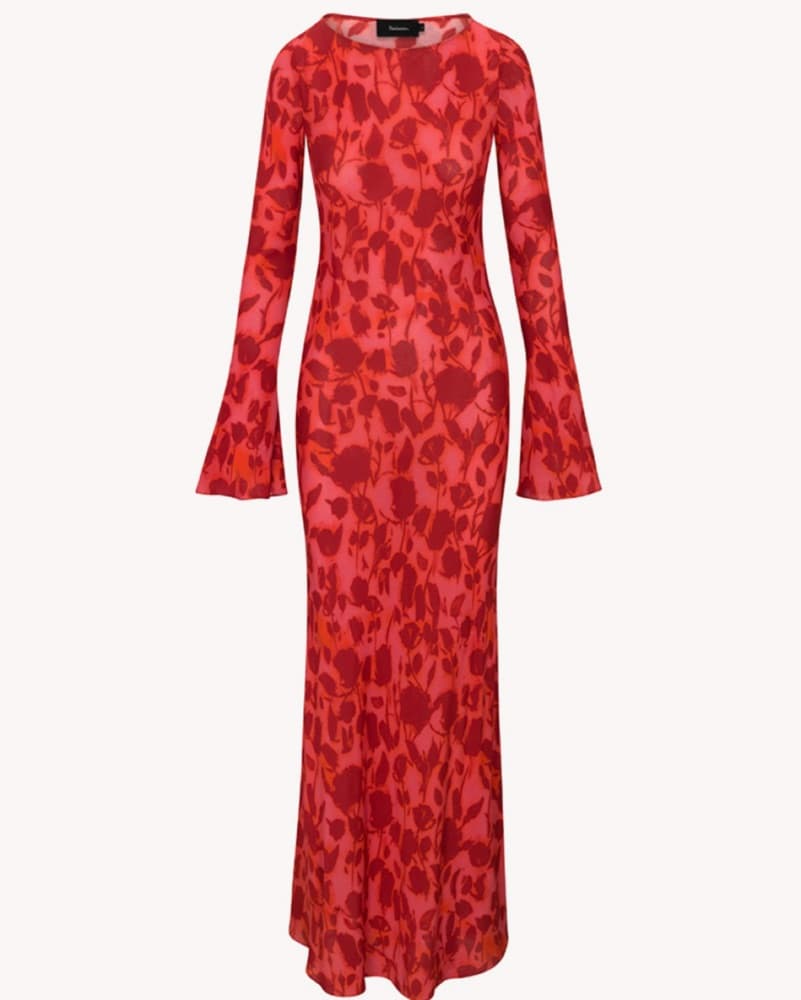 Reformation Gia Havana Dress In Red - Image 3