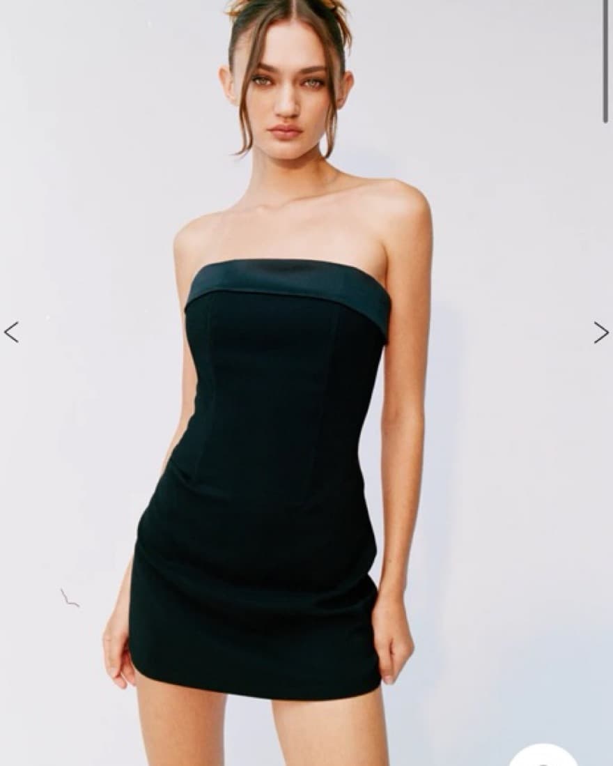 With Jean Black Mini Dress - Image 1