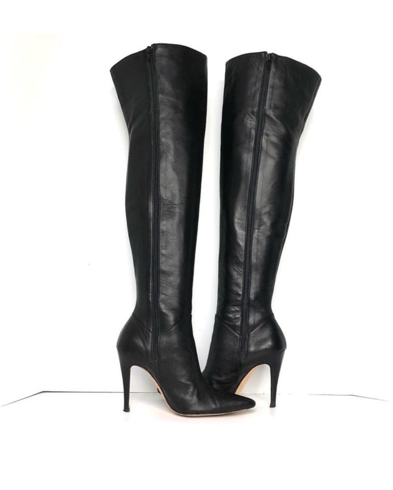 Manolo Blahnik Cutout Leather Boots - Image 3
