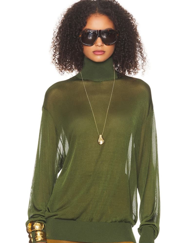 Madeira Turtleneck in Green - Image 1