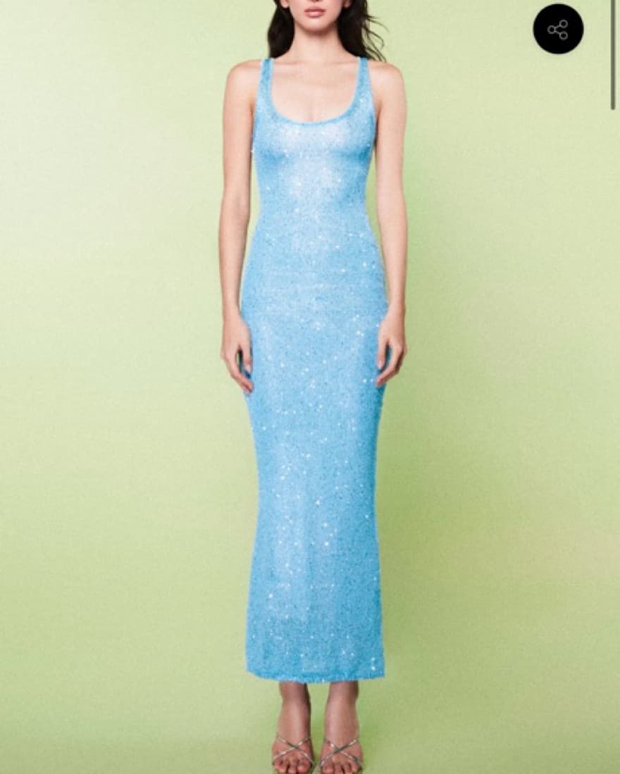 Asta Resort Ana Dress - Baia Blue Sequin - Image 2