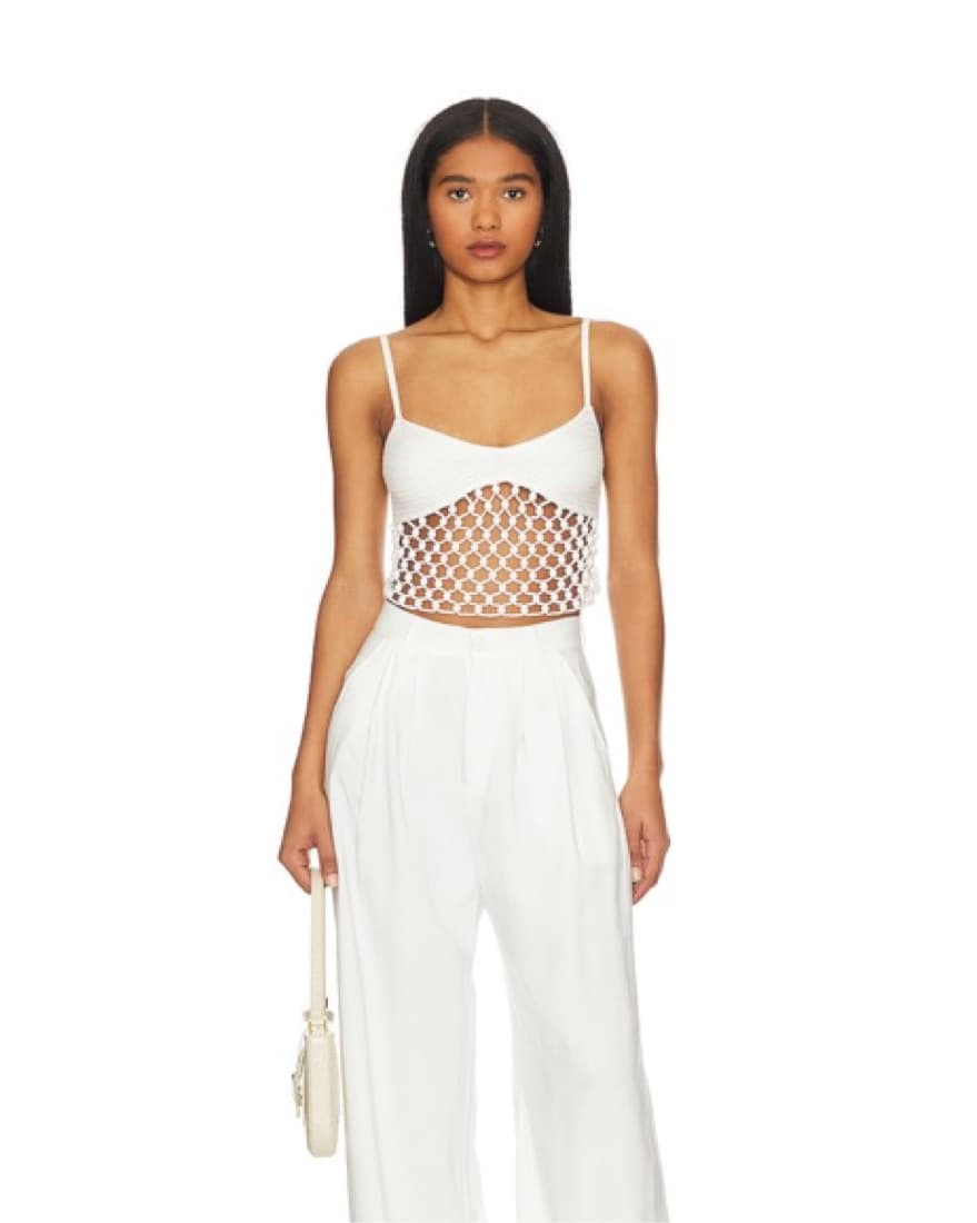 NBD Nastasia Beaded Crochet Tank - Image 2