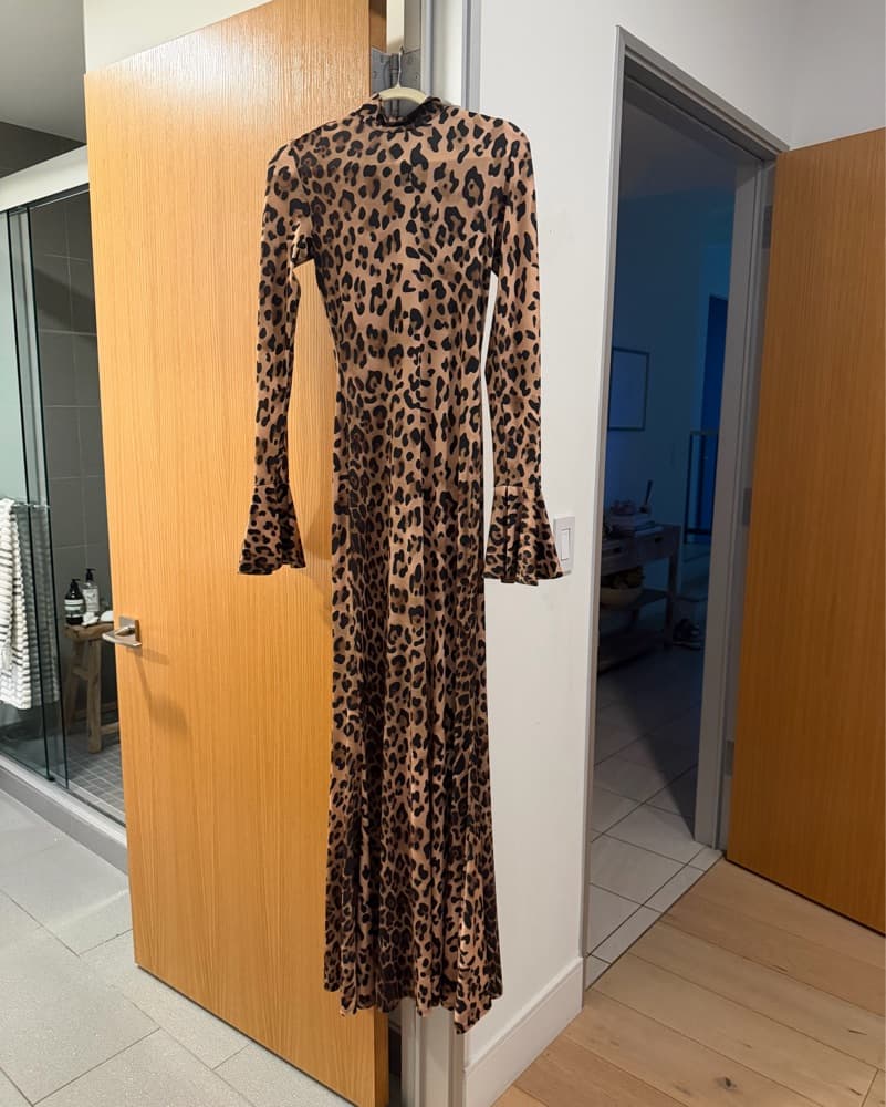 Leopard Print Maxi Dress - Image 1
