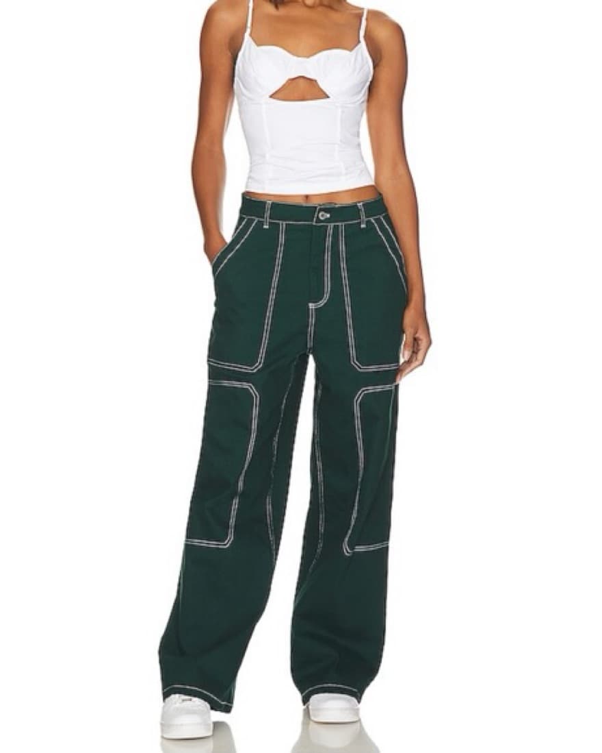 BY.DYLN Cooper Jeans - Green - Image 1