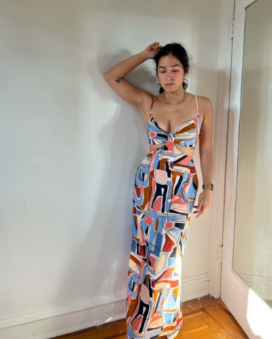 Linen Cutout Maxi Dress - Image 4