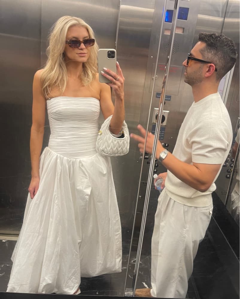 AJE White Strapless Gown - Image 5