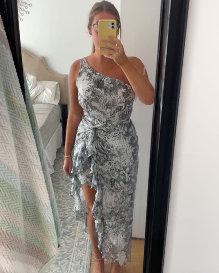 Revolve Dress. Paola One Shoulder Maxi - Image 4