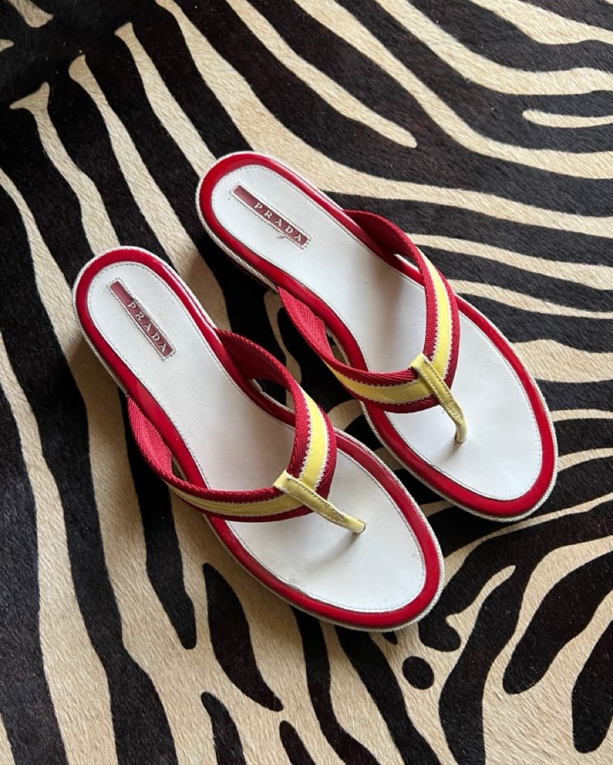 Vintage Prada Flip Flops  - Image 1