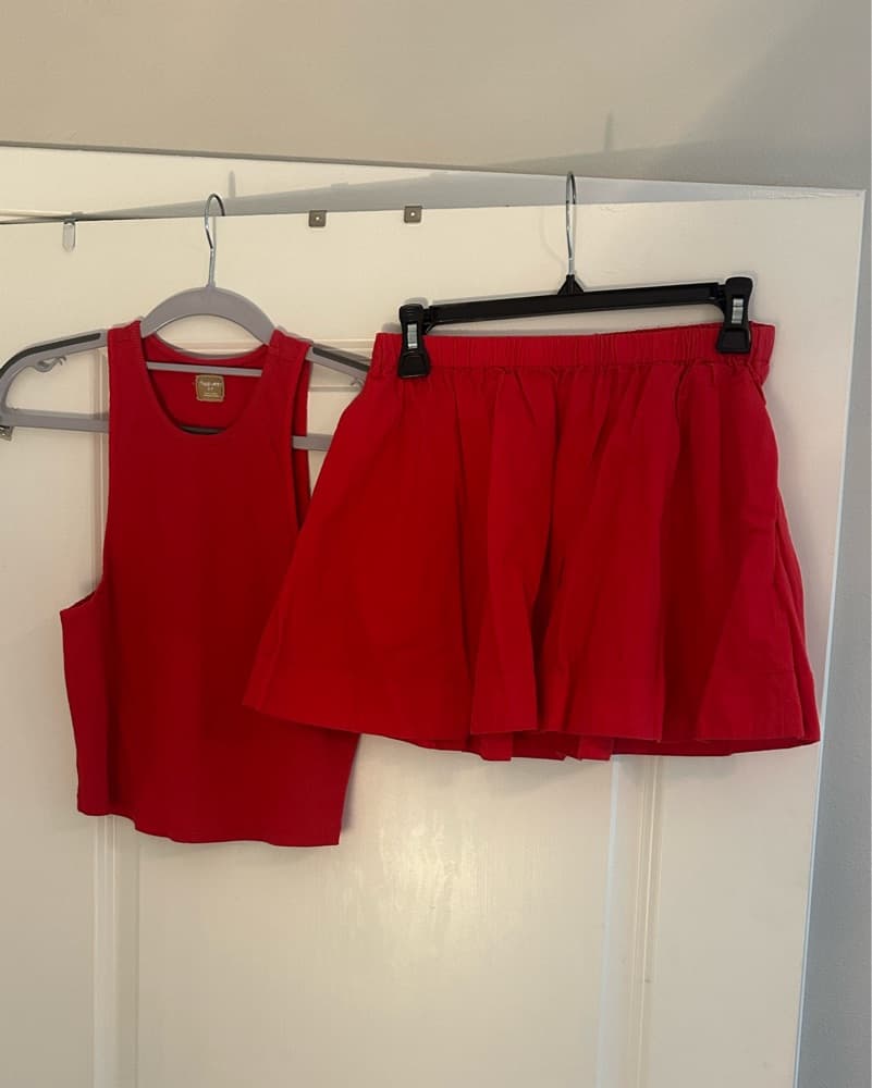 Free People Red Skirt Set - Image 4