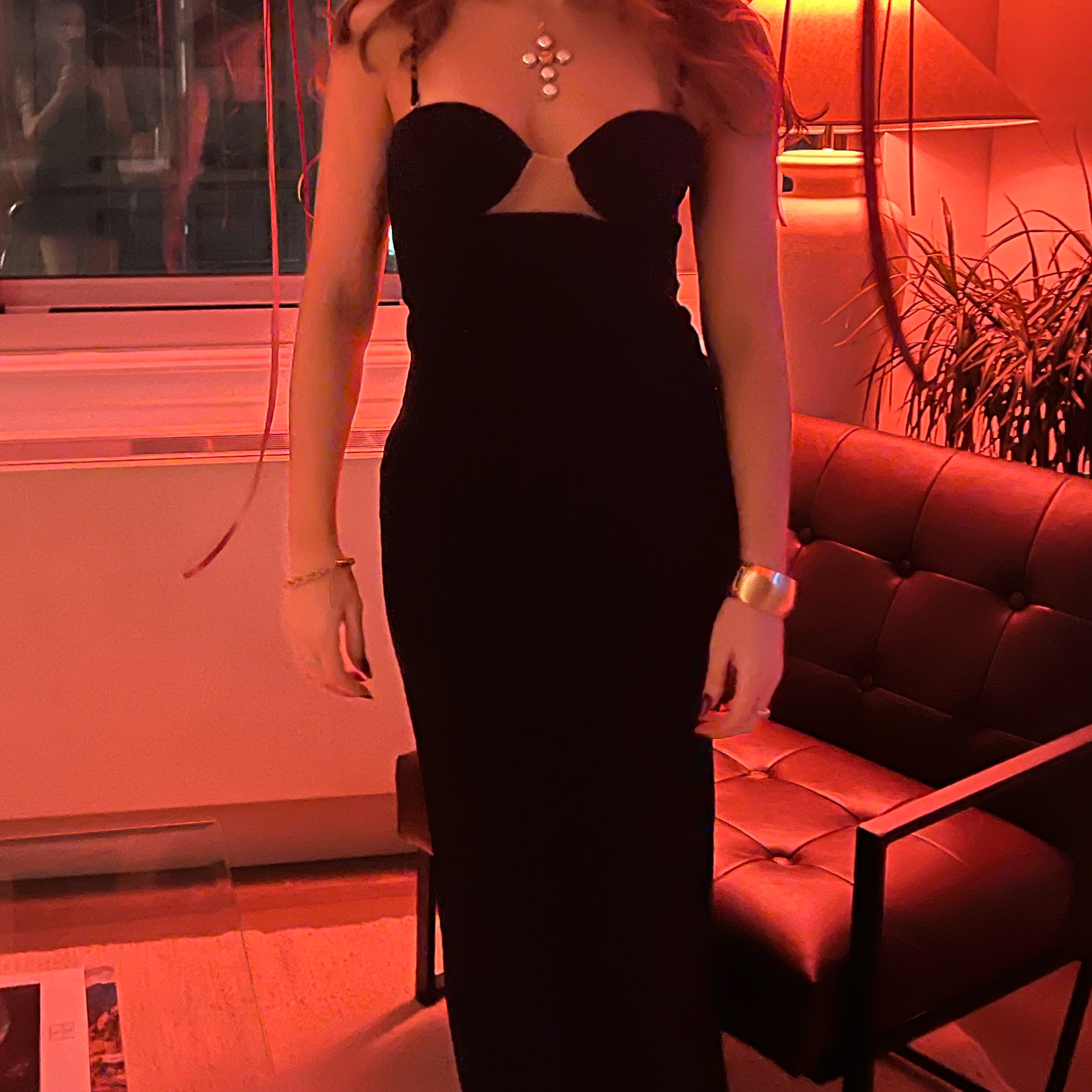 Long Black Revolve Dress - Image 1