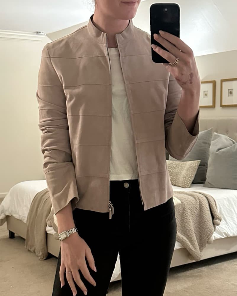The Row Blush Suede Jacket - Image 5