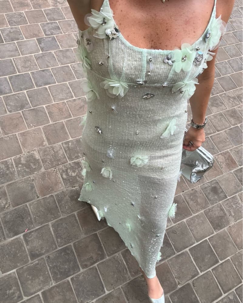 Dana Foley Sheer Sequin Dress - Image 3
