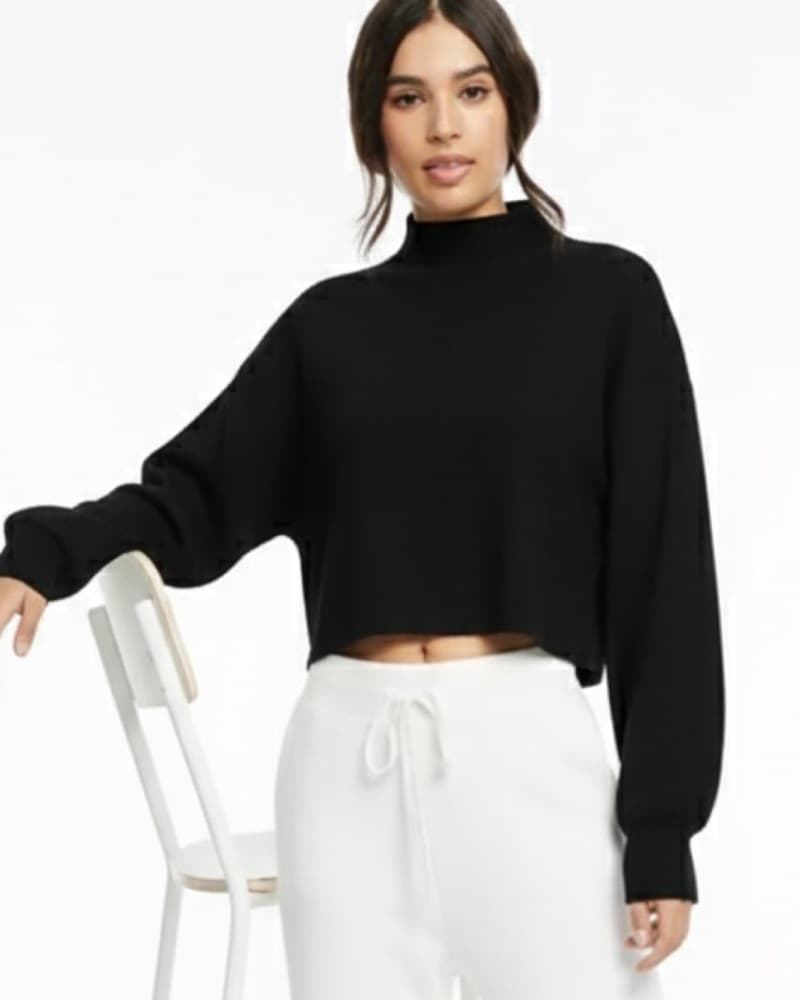 CULPOS x INC Long-Sleeve Knit Crop Top - Image 2