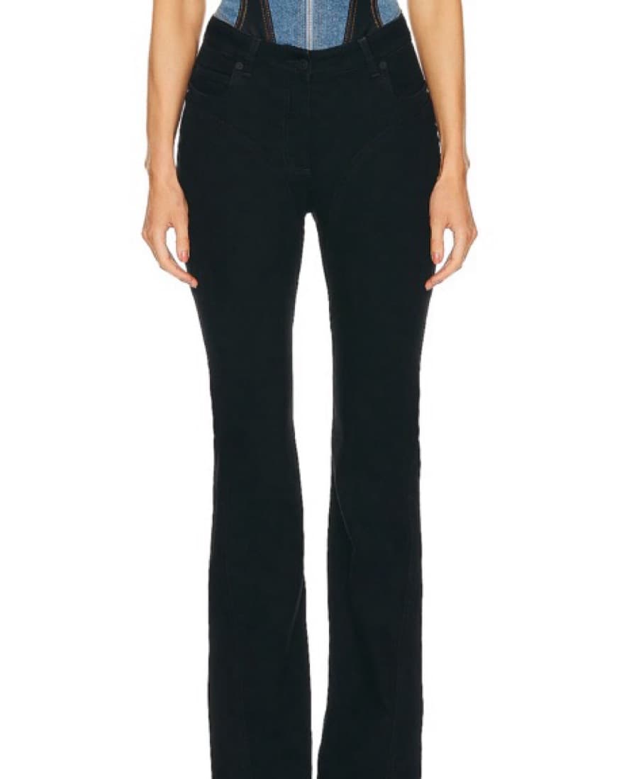 Mugler Black Flare Pants - Image 1