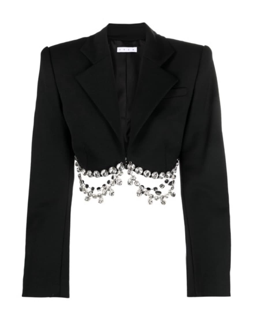 Area Crystal Embellished Cropped Jacket - Image 1