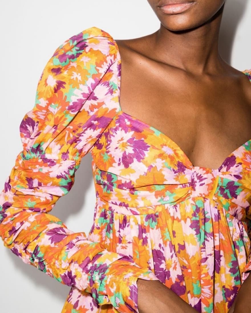 ZIMMERMANN Longsleeve Short Floral Dress - Image 4