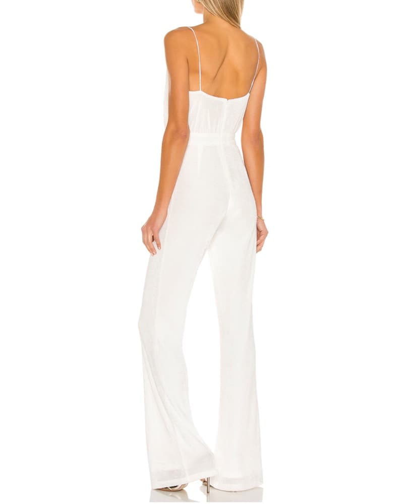 Misha White Cowl Neck Jumpsuit - Image 3