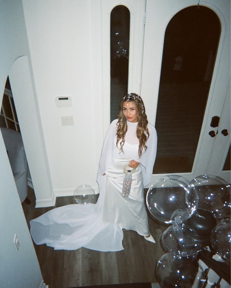 Sheer Bridal Cape  - Image 1