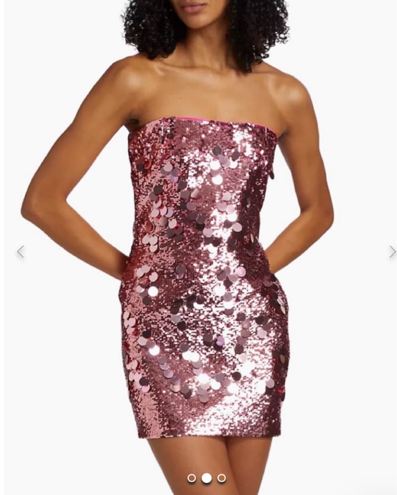 $500 Guizio Pink Sequin Dress  - Image 1