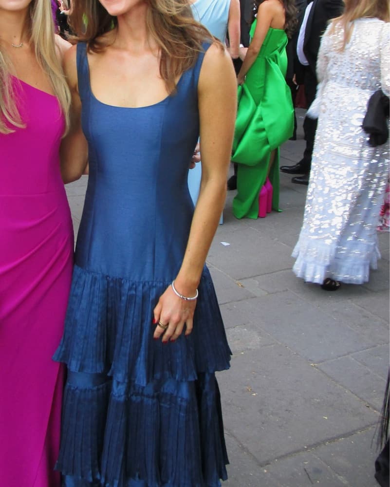 Hutch Tiered Teal Gown - Image 1