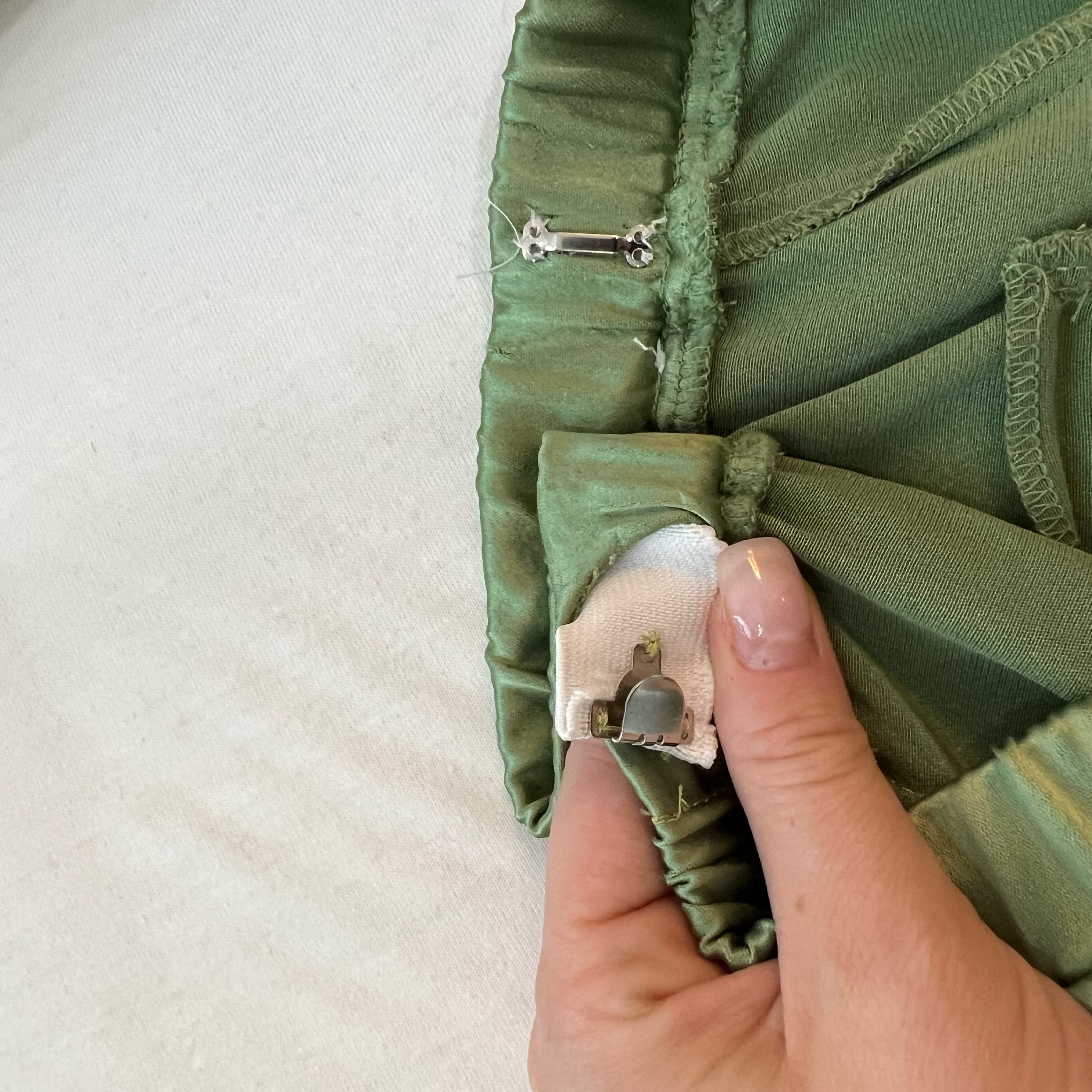 Something Navy Green Silk Pants  - Image 5