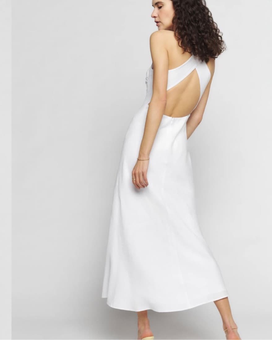 Cassett Dress Reformation White Linen  - Image 2