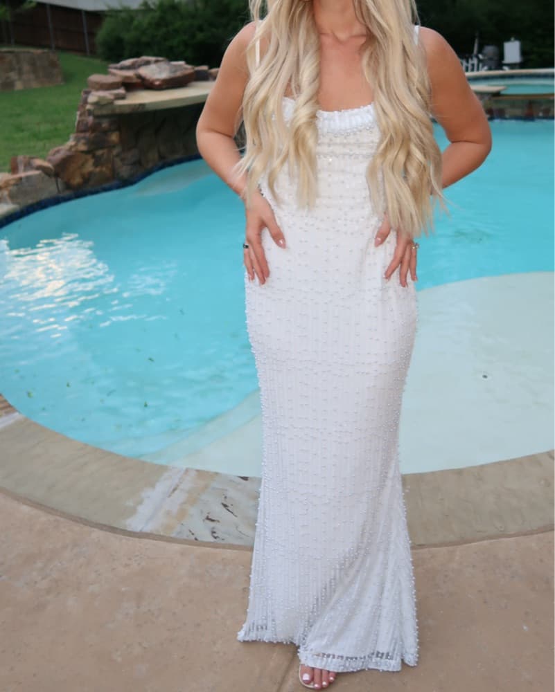 Embellished Cowl-Neck Backless Maxi - Image 2