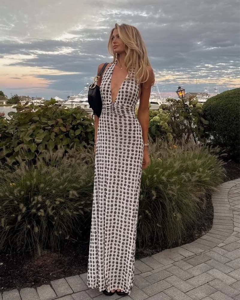 Backless Polka dot dress - Image 3