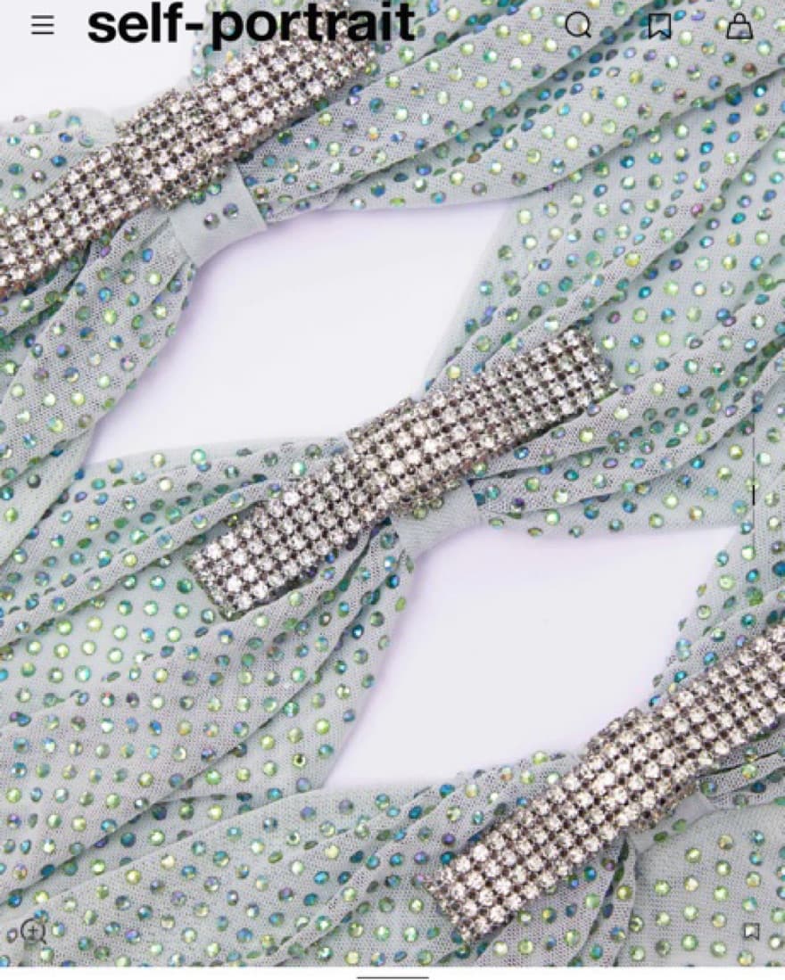 Self Portrait Mint Rhinestone Maxi Dress - Image 4